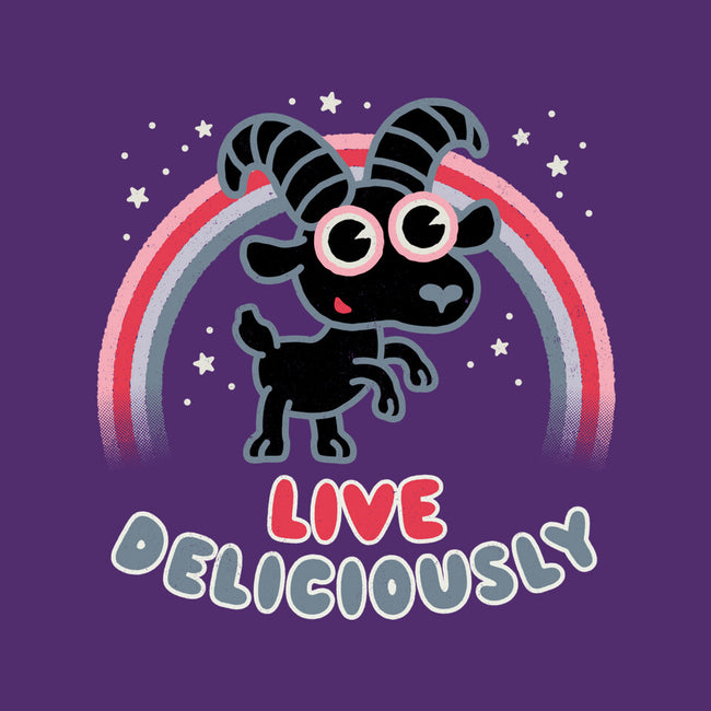 Live Deliciously Cute-none basic tote bag-Weird & Punderful