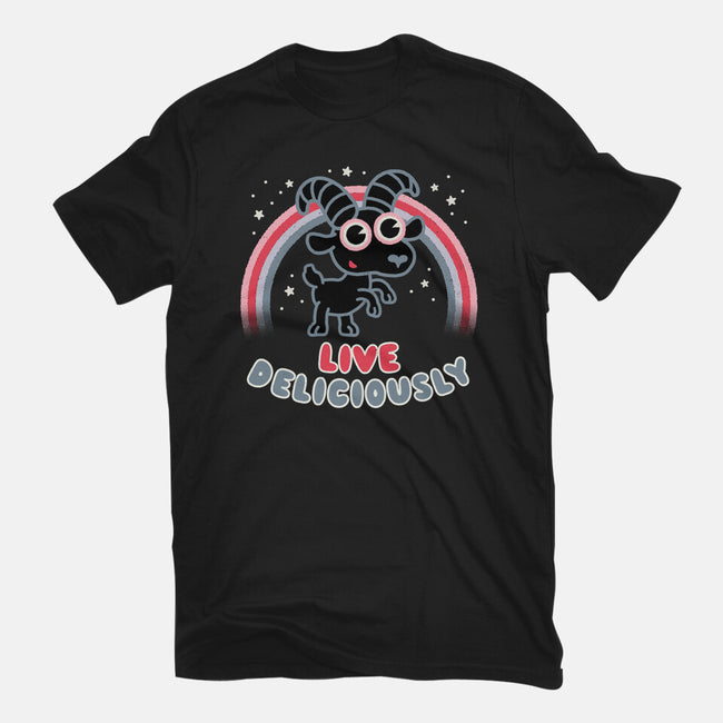 Live Deliciously Cute-mens premium tee-Weird & Punderful