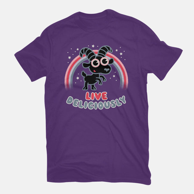 Live Deliciously Cute-womens fitted tee-Weird & Punderful
