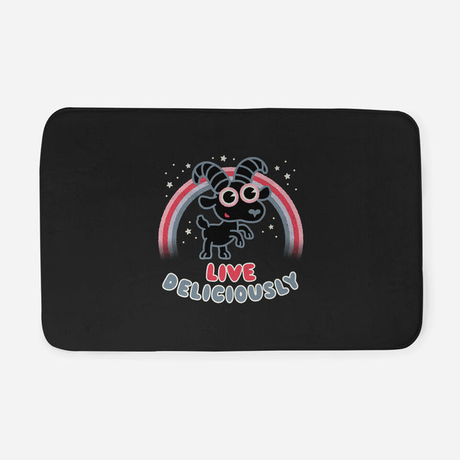 Live Deliciously Cute-none memory foam bath mat-Weird & Punderful