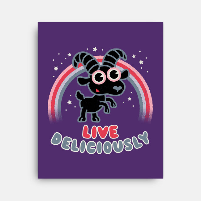 Live Deliciously Cute-none stretched canvas-Weird & Punderful