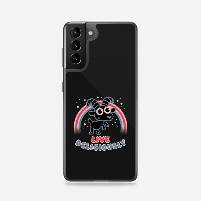 Live Deliciously Cute-samsung snap phone case-Weird & Punderful