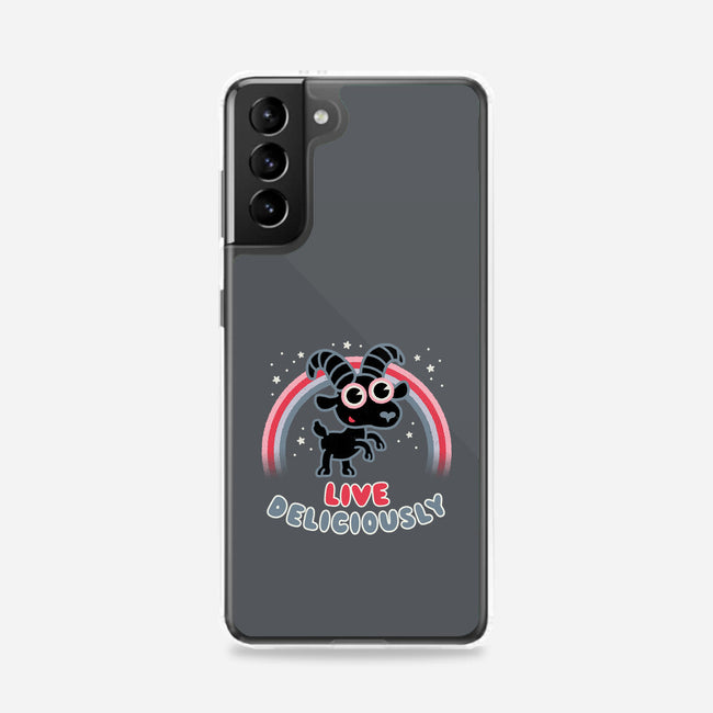 Live Deliciously Cute-samsung snap phone case-Weird & Punderful