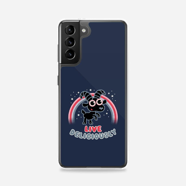 Live Deliciously Cute-samsung snap phone case-Weird & Punderful