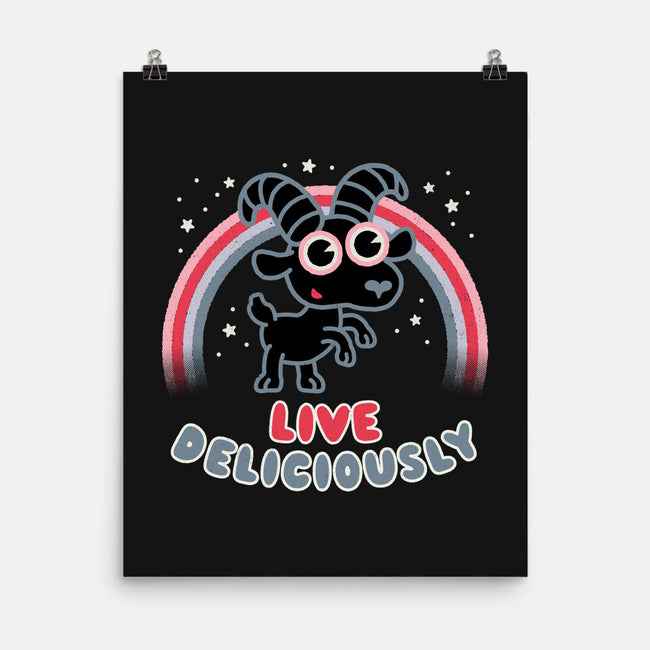 Live Deliciously Cute-none matte poster-Weird & Punderful