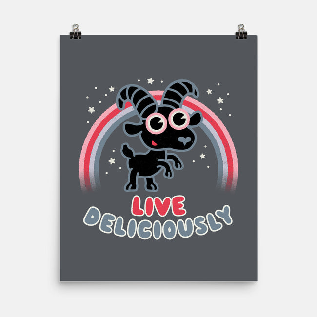 Live Deliciously Cute-none matte poster-Weird & Punderful