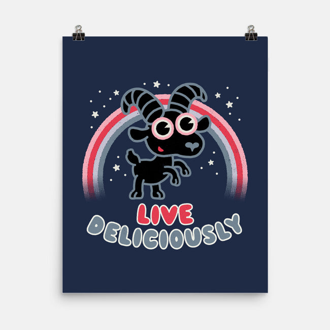 Live Deliciously Cute-none matte poster-Weird & Punderful
