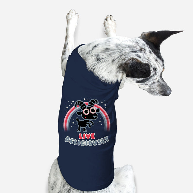 Live Deliciously Cute-dog basic pet tank-Weird & Punderful