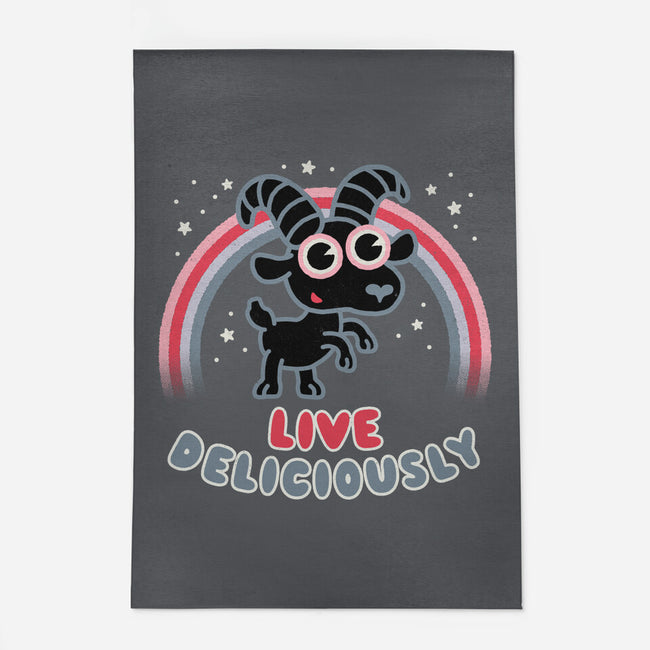 Live Deliciously Cute-none indoor rug-Weird & Punderful