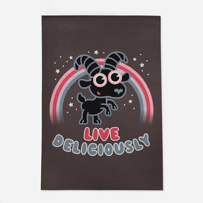 Live Deliciously Cute-none indoor rug-Weird & Punderful