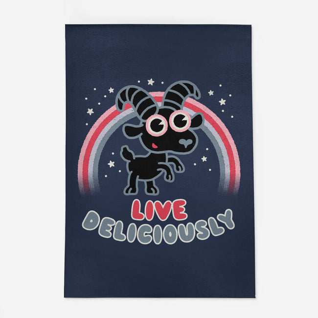 Live Deliciously Cute-none indoor rug-Weird & Punderful