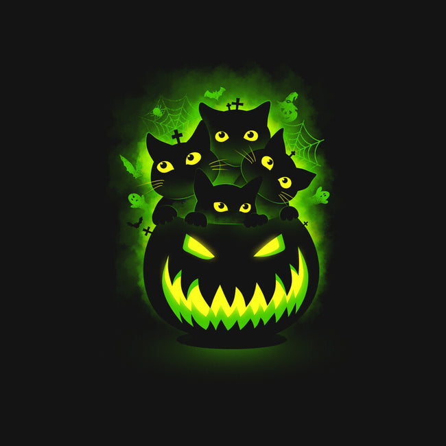 Spooky Pumpkin Cats-none stretched canvas-erion_designs