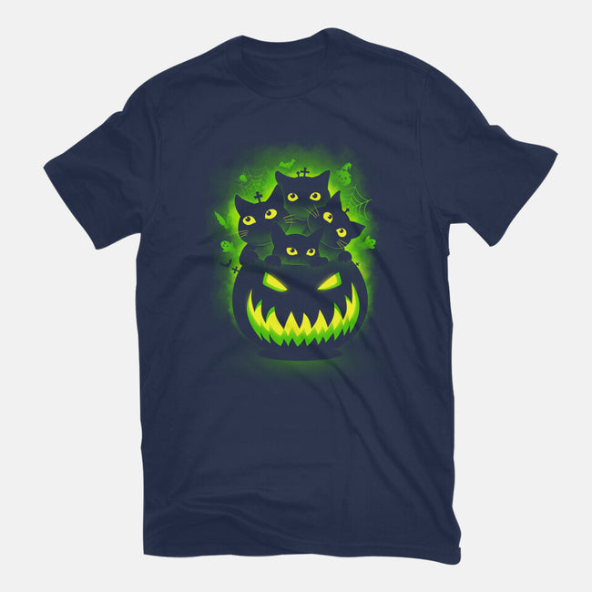 Spooky Pumpkin Cats-mens heavyweight tee-erion_designs