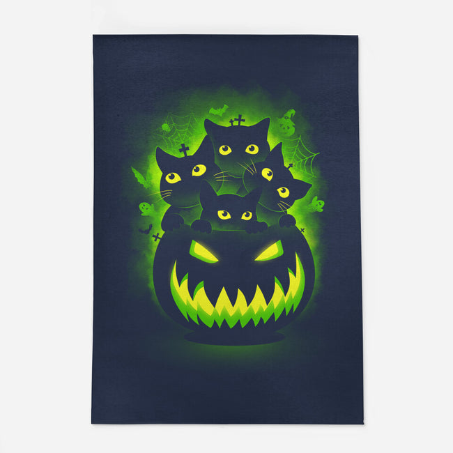 Spooky Pumpkin Cats-none indoor rug-erion_designs