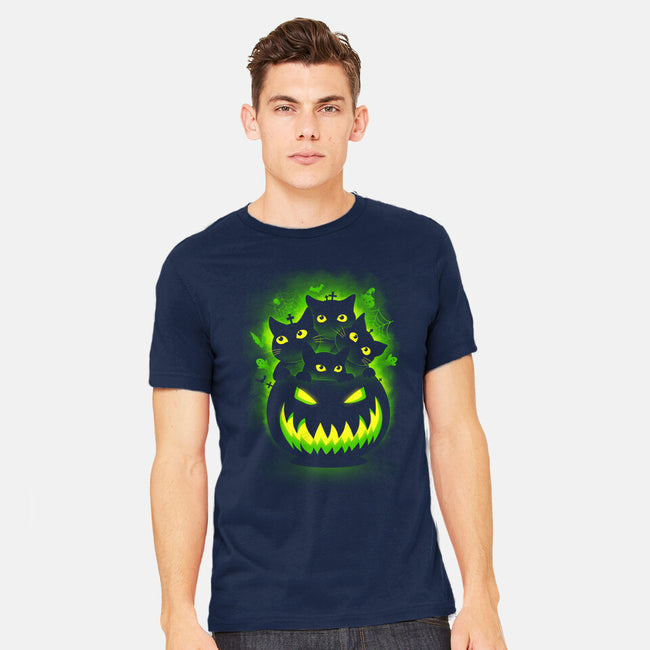 Spooky Pumpkin Cats-mens heavyweight tee-erion_designs