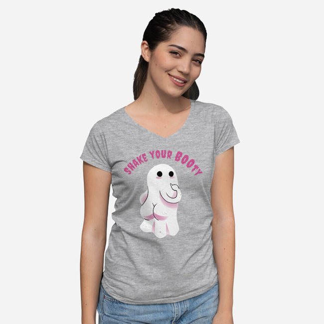 Shake Your BOOty-womens v-neck tee-FunkVampire