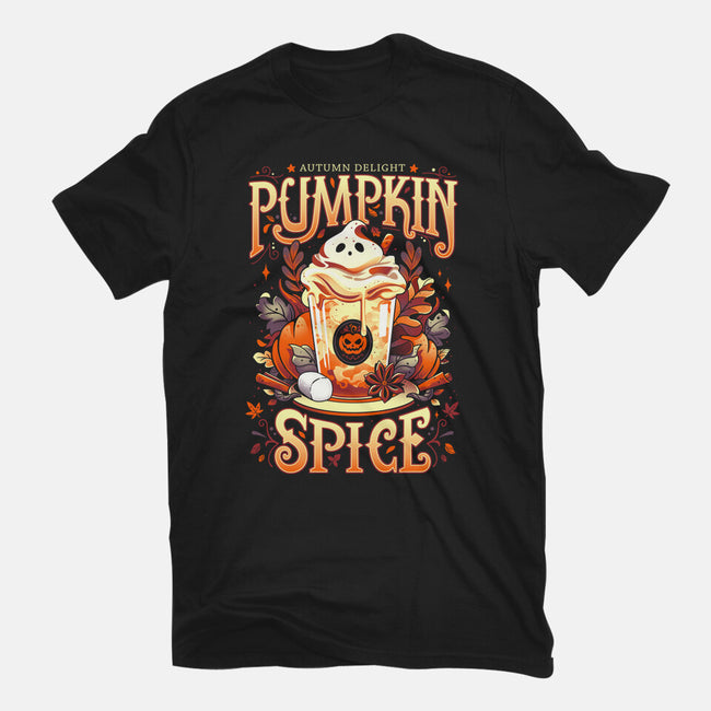 Ghostly Pumpkin Spice-womens basic tee-Snouleaf