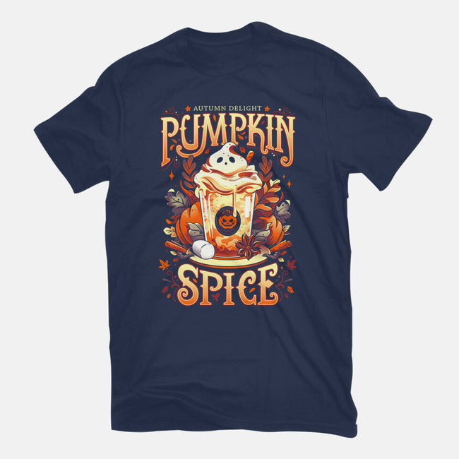 Ghostly Pumpkin Spice-mens basic tee-Snouleaf