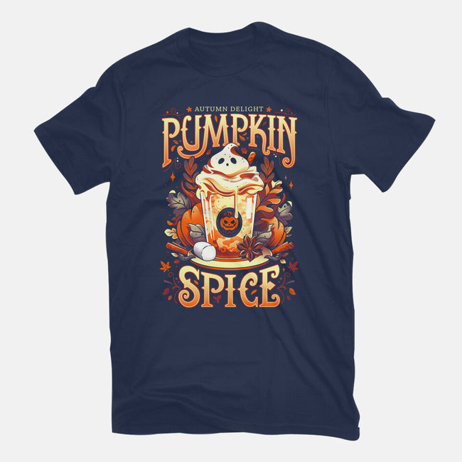 Ghostly Pumpkin Spice-womens basic tee-Snouleaf