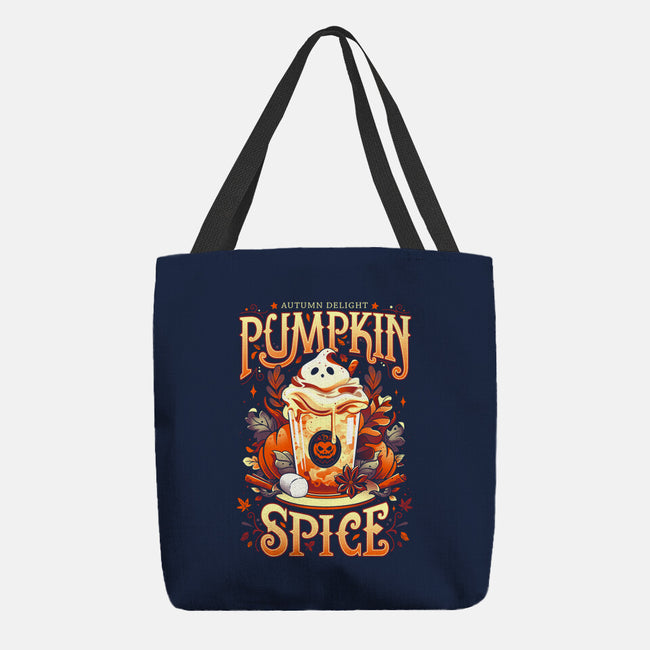 Ghostly Pumpkin Spice-none basic tote bag-Snouleaf