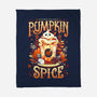 Ghostly Pumpkin Spice-none fleece blanket-Snouleaf