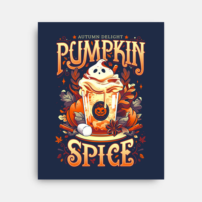 Ghostly Pumpkin Spice-none stretched canvas-Snouleaf
