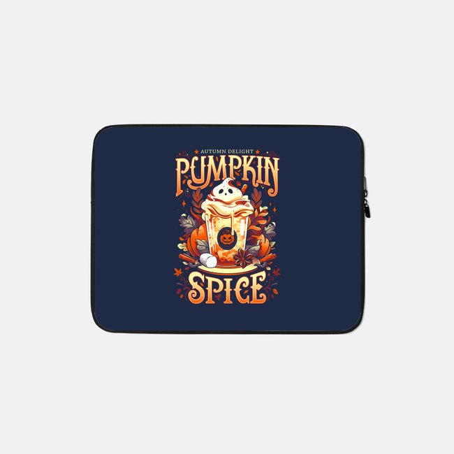 Ghostly Pumpkin Spice-none zippered laptop sleeve-Snouleaf
