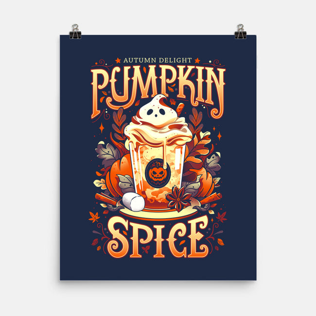 Ghostly Pumpkin Spice-none matte poster-Snouleaf