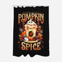 Ghostly Pumpkin Spice-none polyester shower curtain-Snouleaf