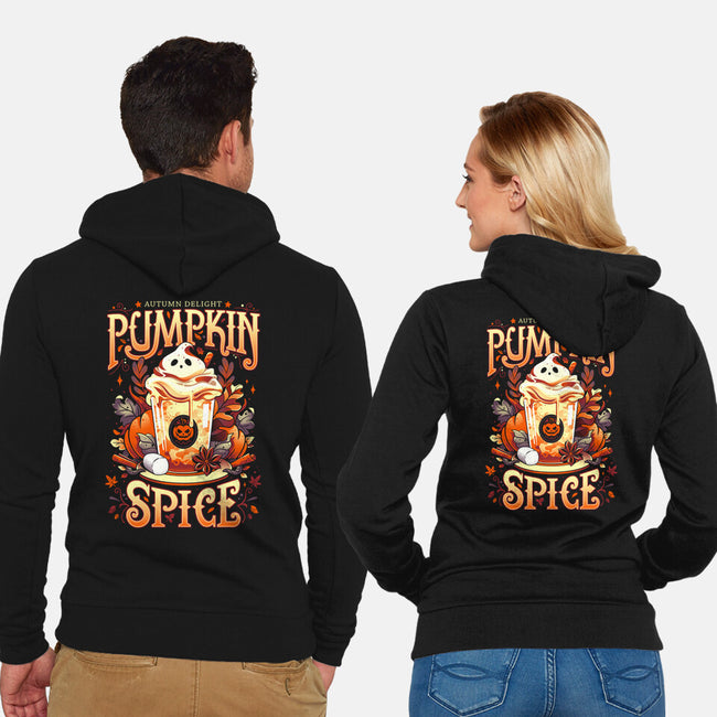 Ghostly Pumpkin Spice-unisex zip-up sweatshirt-Snouleaf