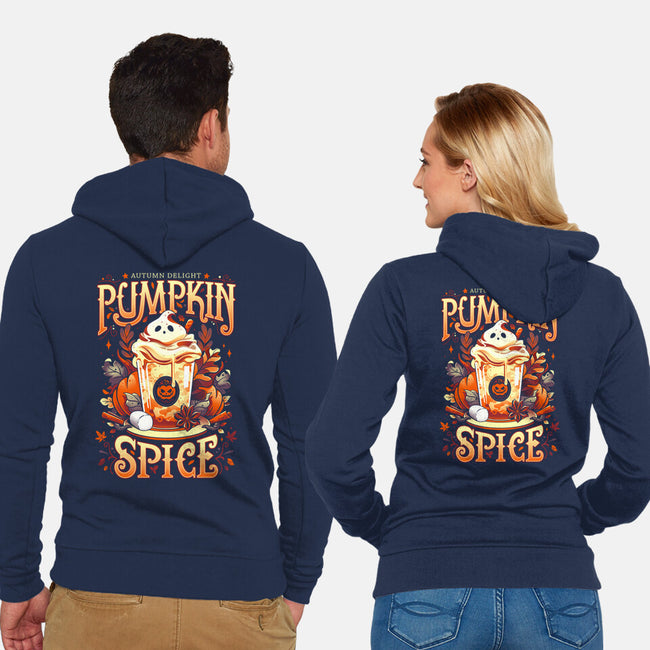 Ghostly Pumpkin Spice-unisex zip-up sweatshirt-Snouleaf