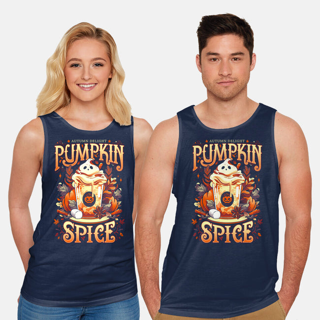 Ghostly Pumpkin Spice-unisex basic tank-Snouleaf