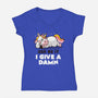 Ask Me-womens v-neck tee-eduely
