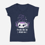 Freaks Drink Tea-womens v-neck tee-xMorfina