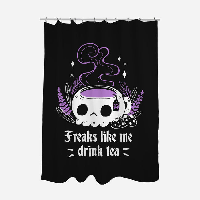 Freaks Drink Tea-none polyester shower curtain-xMorfina