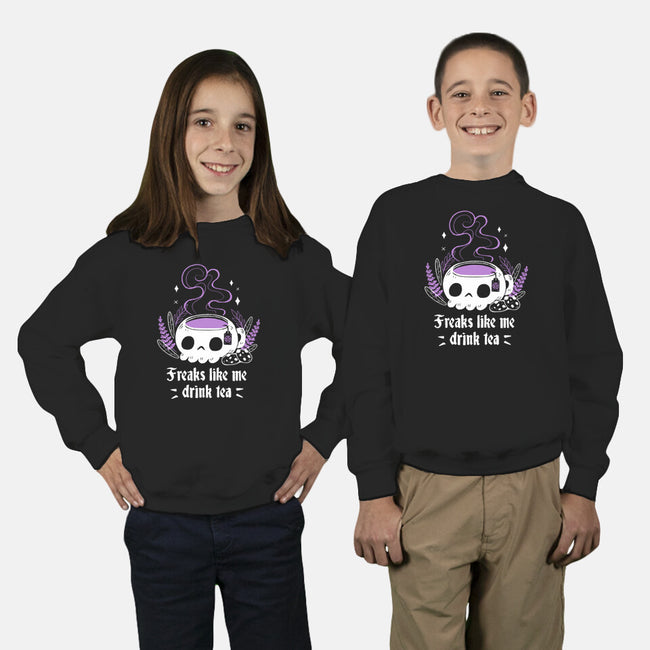 Freaks Drink Tea-youth crew neck sweatshirt-xMorfina