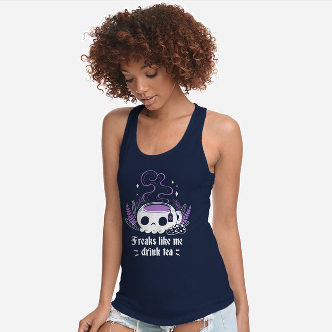 Freaks Drink Tea-womens racerback tank-xMorfina