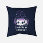 Freaks Drink Tea-none removable cover w insert throw pillow-xMorfina