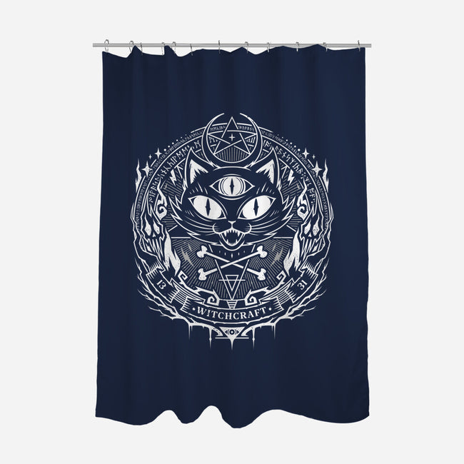 Cat Black Magic-none polyester shower curtain-StudioM6