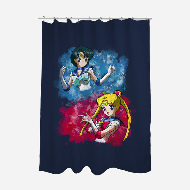 Moon And Mercury-none polyester shower curtain-nickzzarto