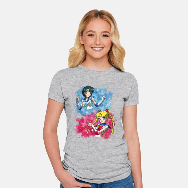 Moon And Mercury-womens fitted tee-nickzzarto