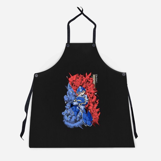 Blue Bomber-unisex kitchen apron-Guilherme magno de oliveira