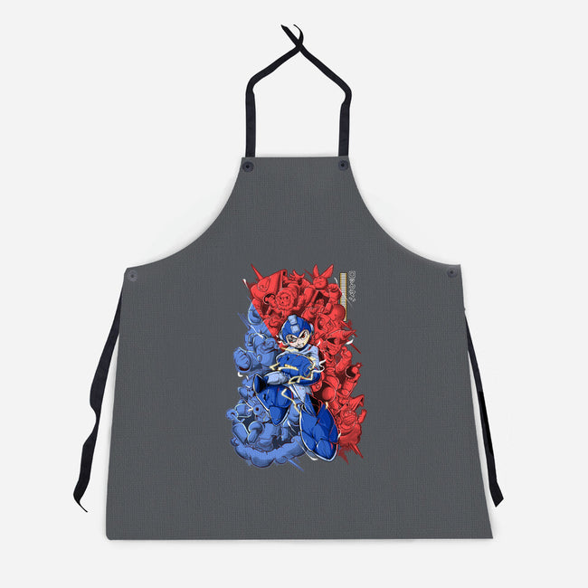 Blue Bomber-unisex kitchen apron-Guilherme magno de oliveira