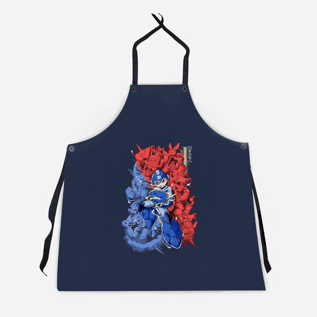 Blue Bomber-unisex kitchen apron-Guilherme magno de oliveira