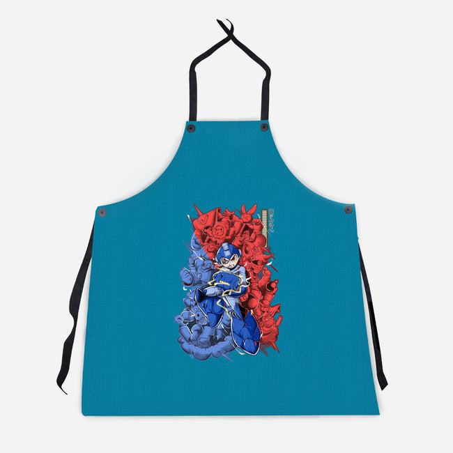 Blue Bomber-unisex kitchen apron-Guilherme magno de oliveira