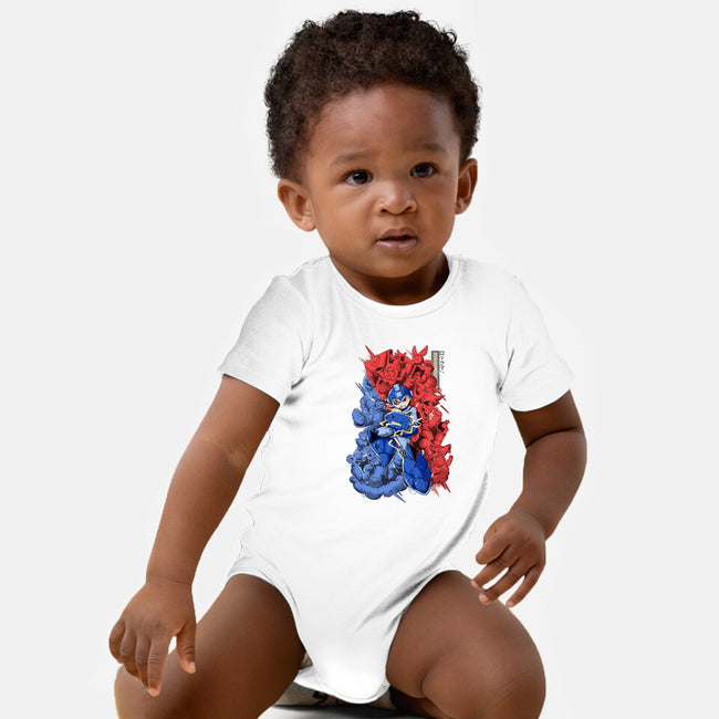 Blue Bomber-baby basic onesie-Guilherme magno de oliveira