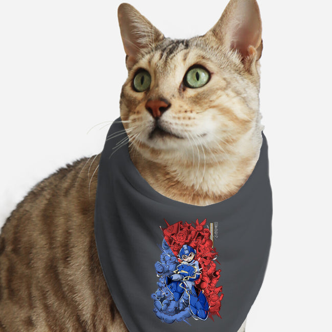 Blue Bomber-cat bandana pet collar-Guilherme magno de oliveira