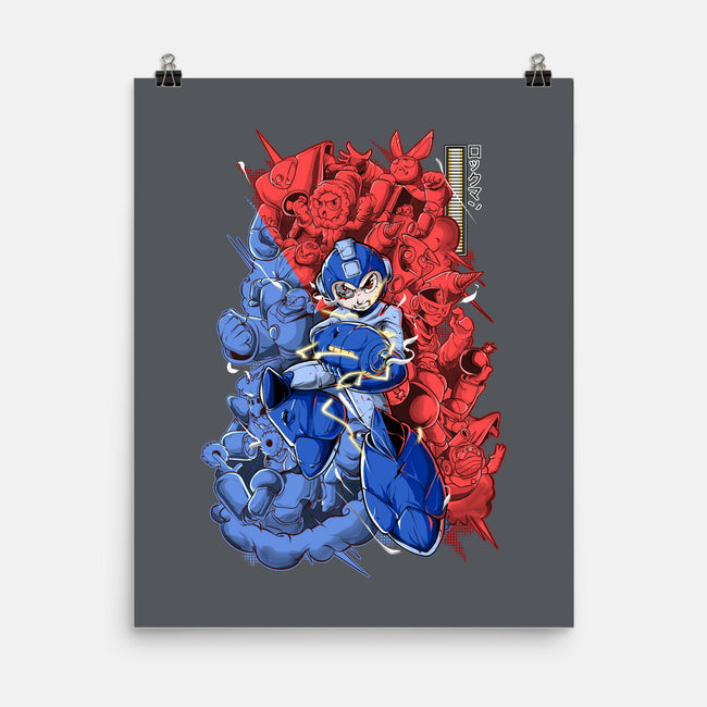 Blue Bomber-none matte poster-Guilherme magno de oliveira