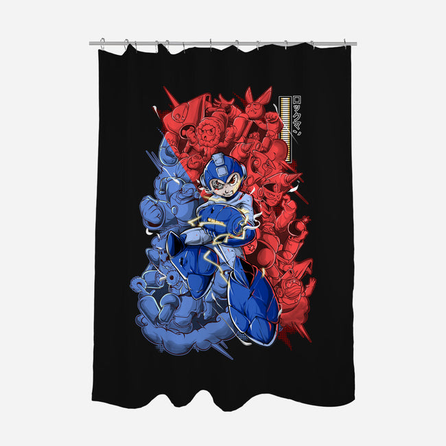 Blue Bomber-none polyester shower curtain-Guilherme magno de oliveira