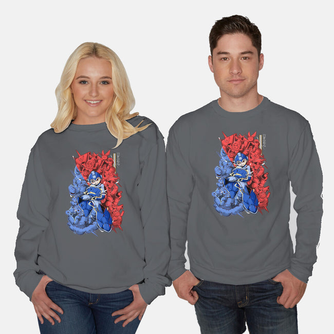 Blue Bomber-unisex crew neck sweatshirt-Guilherme magno de oliveira